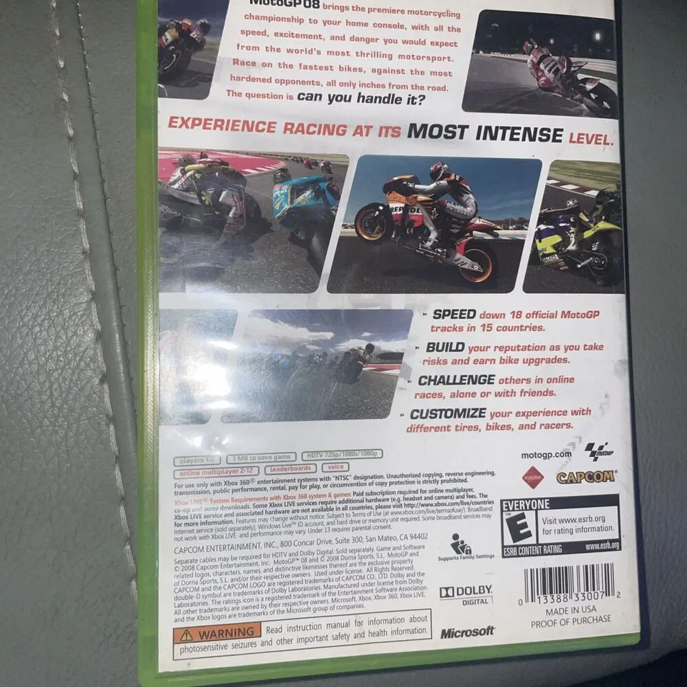 Moto GP 08 CapCom Juego Xbox 360 Edition PAL 3T